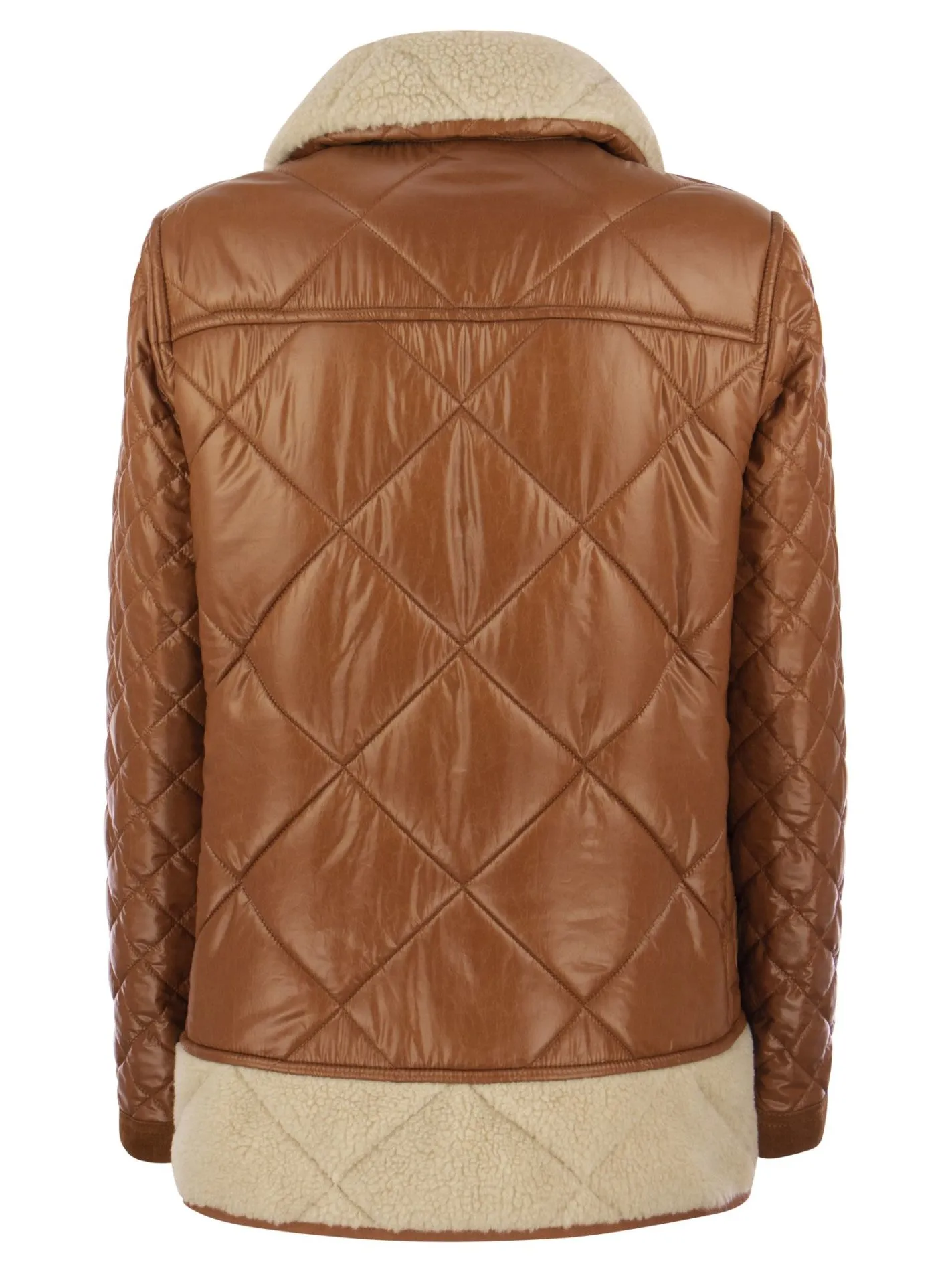 3 padded hangers with shearling-effect inserts.