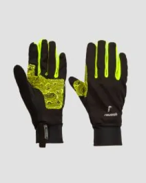 Black and yellow winter gloves with Reusch Arien Stormbloxx™ Touch-Tec™ technology