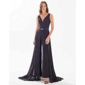 Tarik Ediz - Elegant Jumpsuit with Strap